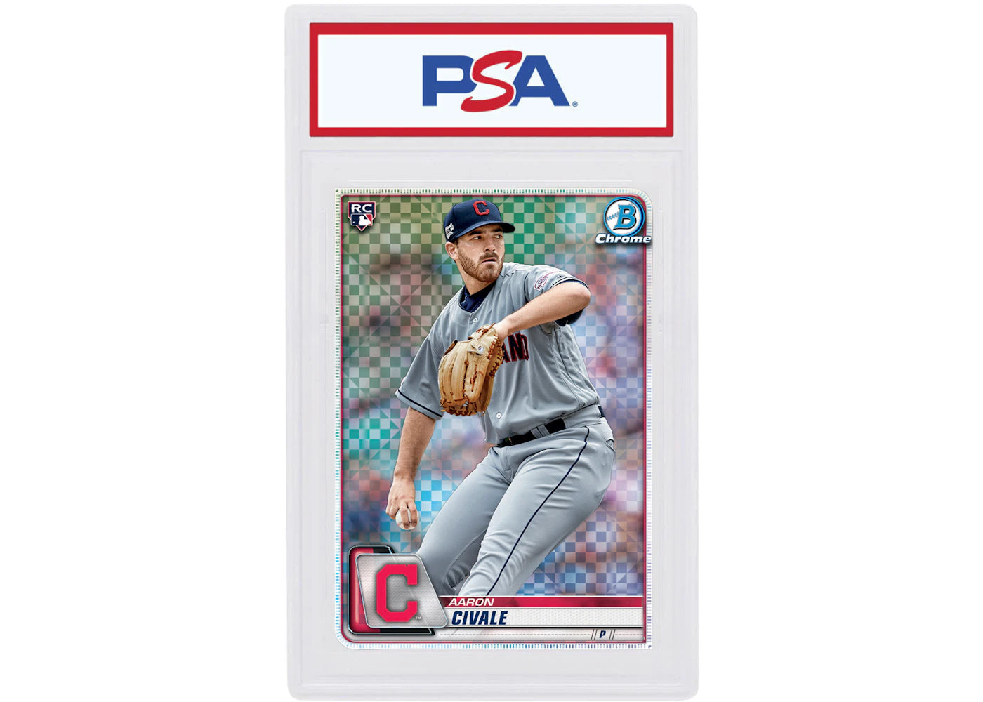 Aaron Civale 2020 Bowman Chrome X Rookie Green X-Fractor /31 #36 (PSA or BGS Graded)