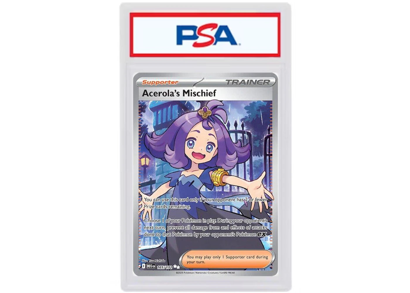 Acerola's Mischief 2025 Pokémon Mega Evolution Ultra Rare #165/132 (PSA or BGS Graded)