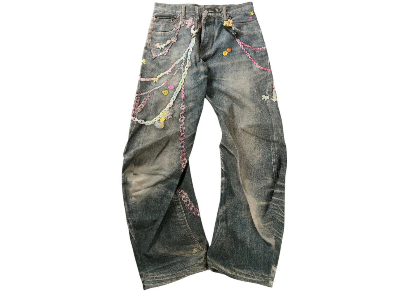 Acne Studios Loose fit Printed-2 Jeans Mid Blue