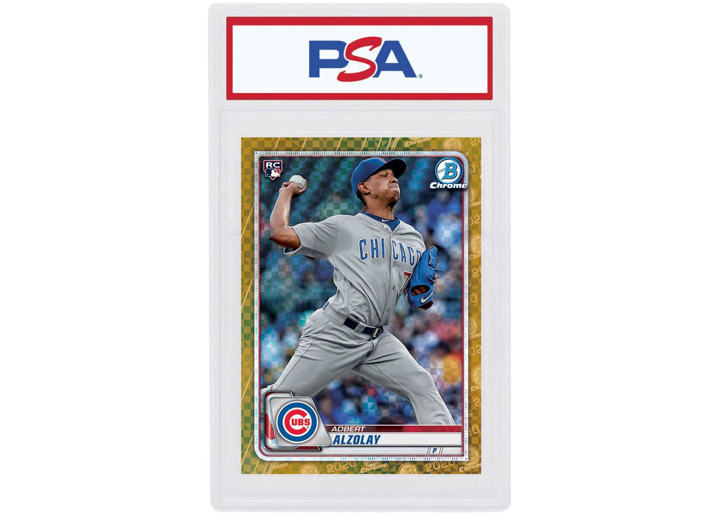 Adbert Alzolay 2020 Bowman Chrome X Rookie Gold X-Fractor /3 #57 (PSA or BGS Graded)