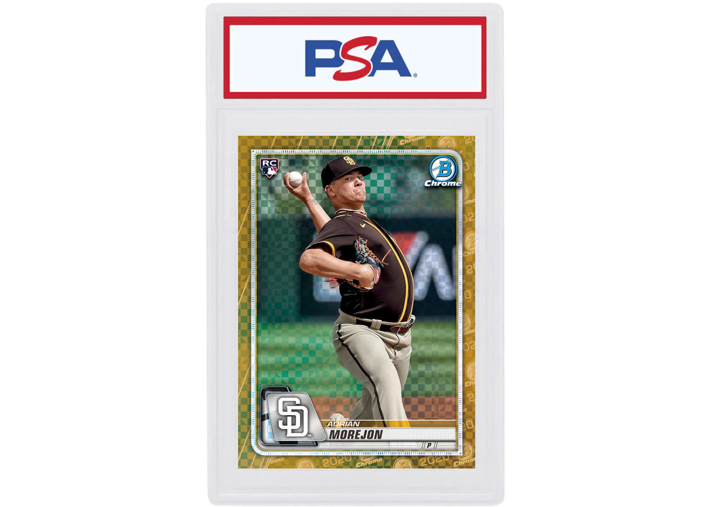 Adrian Morejon 2020 Bowman Chrome X Rookie Gold X-Fractor /3 #48