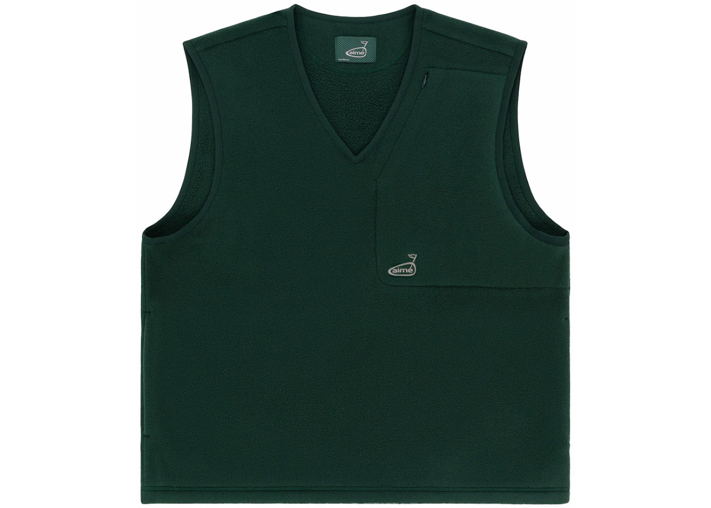 Aime Leon Dore Golf Fleece V-Neck Vest Green