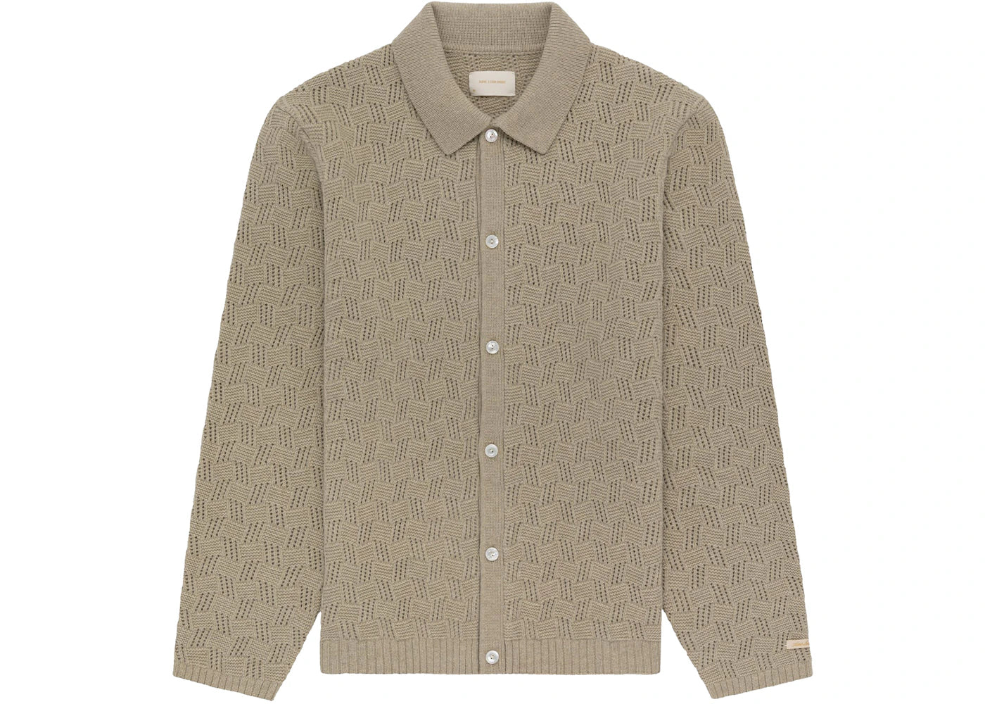 Aime Leon Dore Jacquard Polo Cardigan Misted Lichen