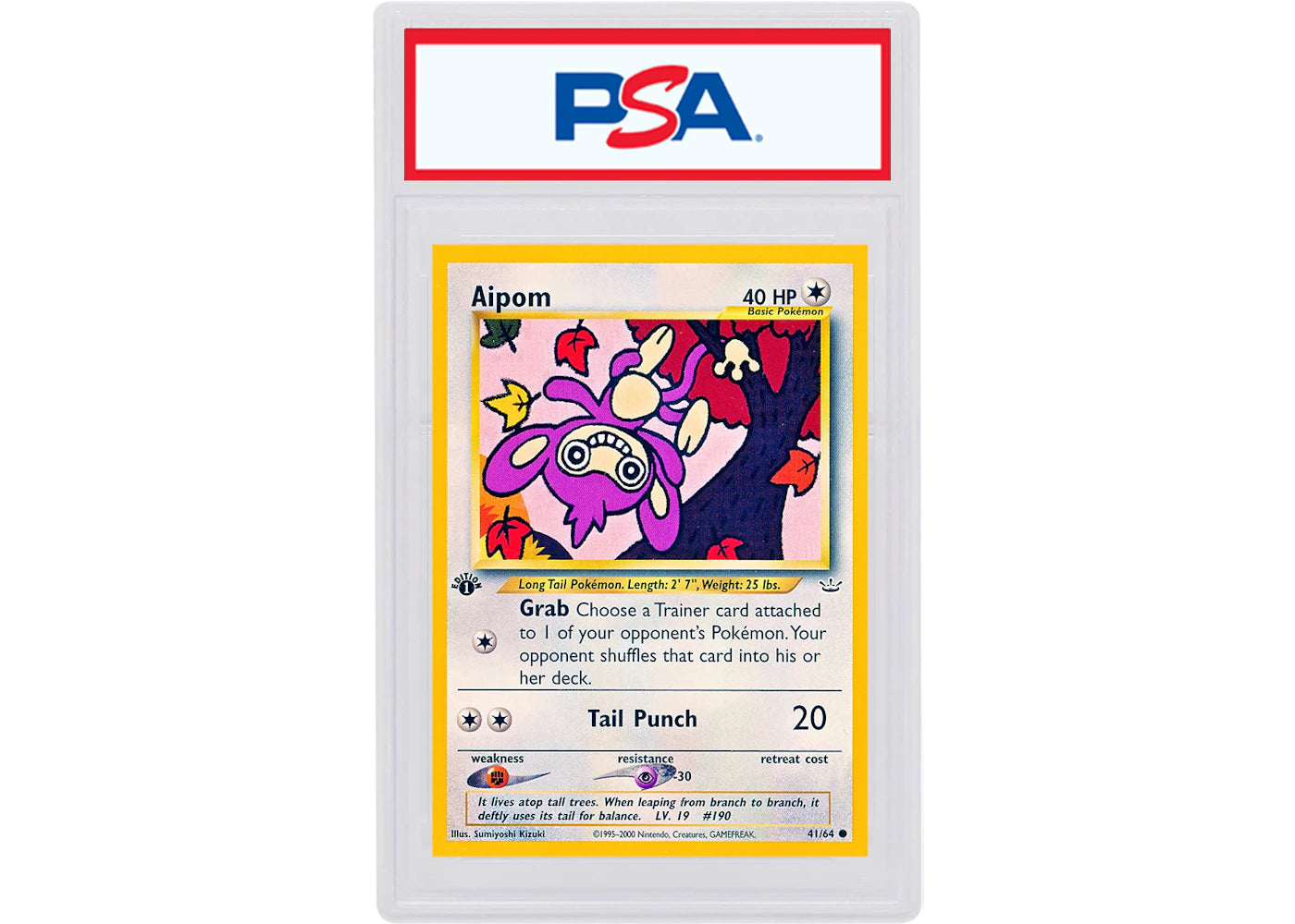 Aipom 2001 Pokemon TCG Neo Revelation 1st Edition #41/64 (PSA or BGS Graded)