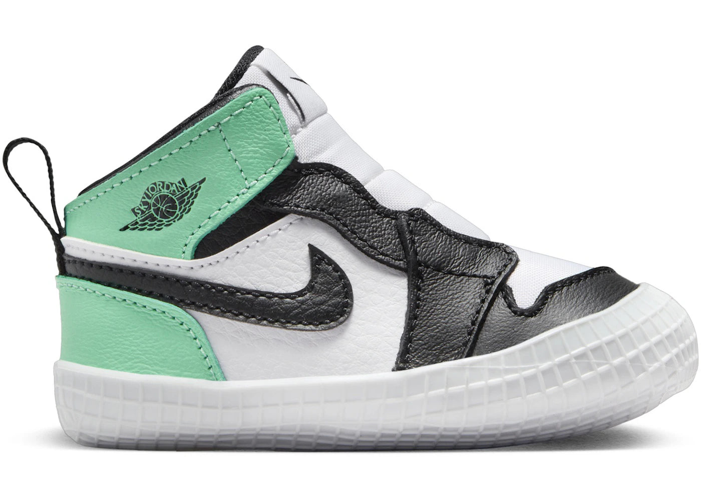 Jordan 1 Crib Bootie White Green Glow Black (I)