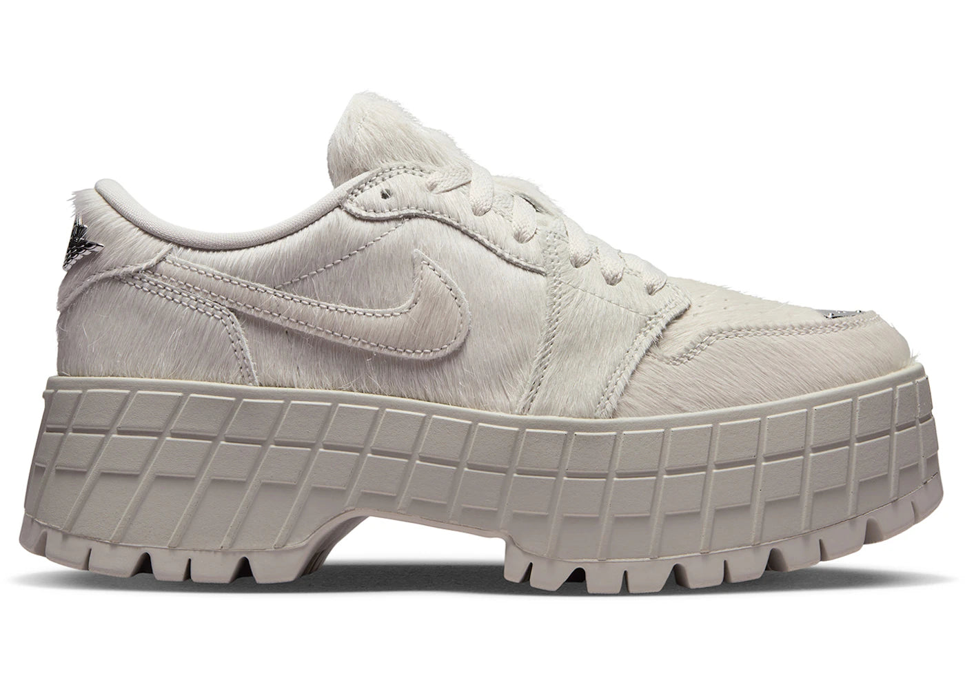 Jordan 1 Low Brooklyn Light Bone Metallic Silver (Women's)