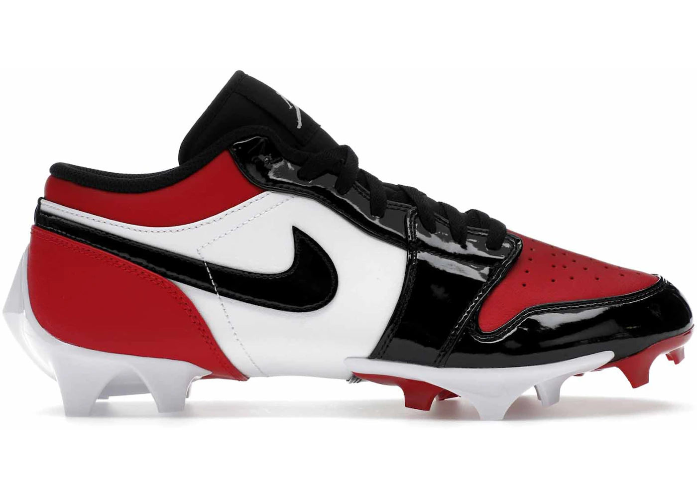 Jordan 1 Low TD Cleat Patent Bred Toe