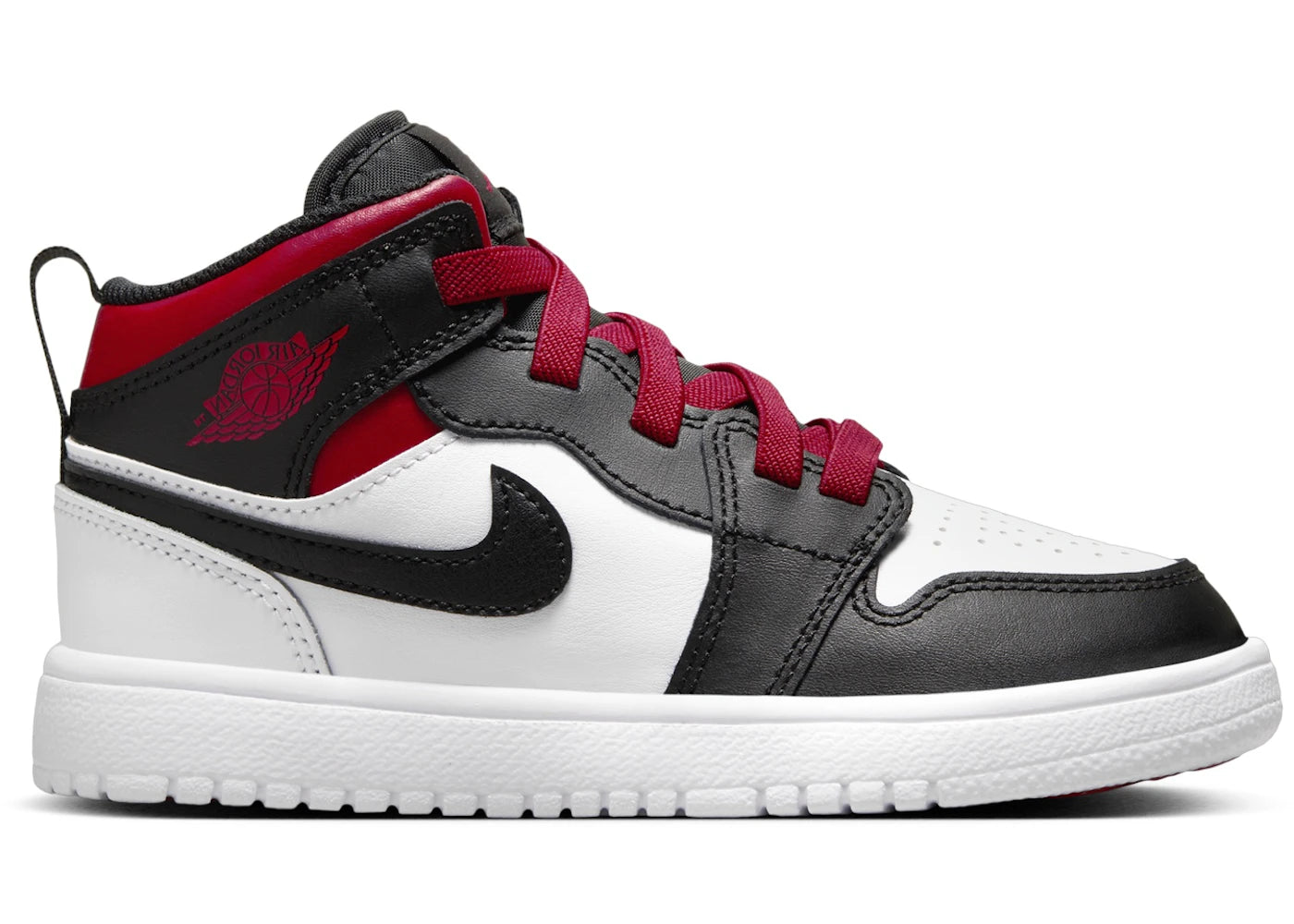 Jordan 1 Mid ALT White Black Gym Red (PS)
