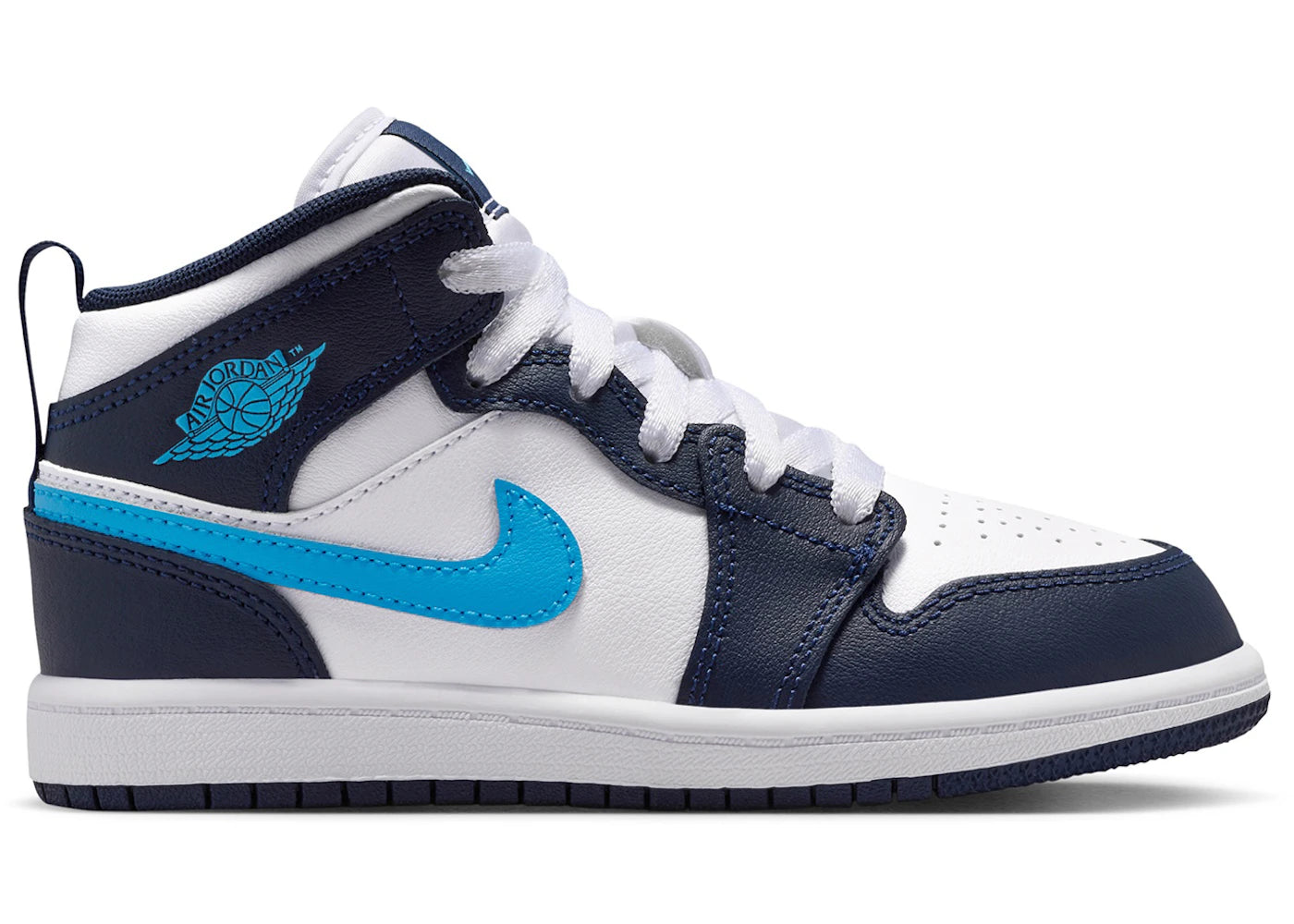 Jordan 1 Mid Obsidian Dark Powder Blue (PS)