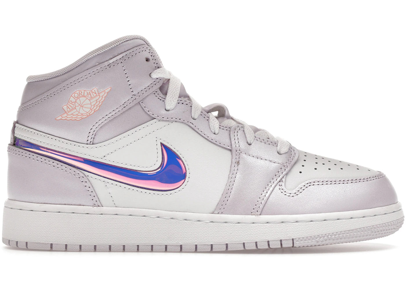 Jordan 1 Mid SE Barely Grape Iridescent Swoosh (GS)