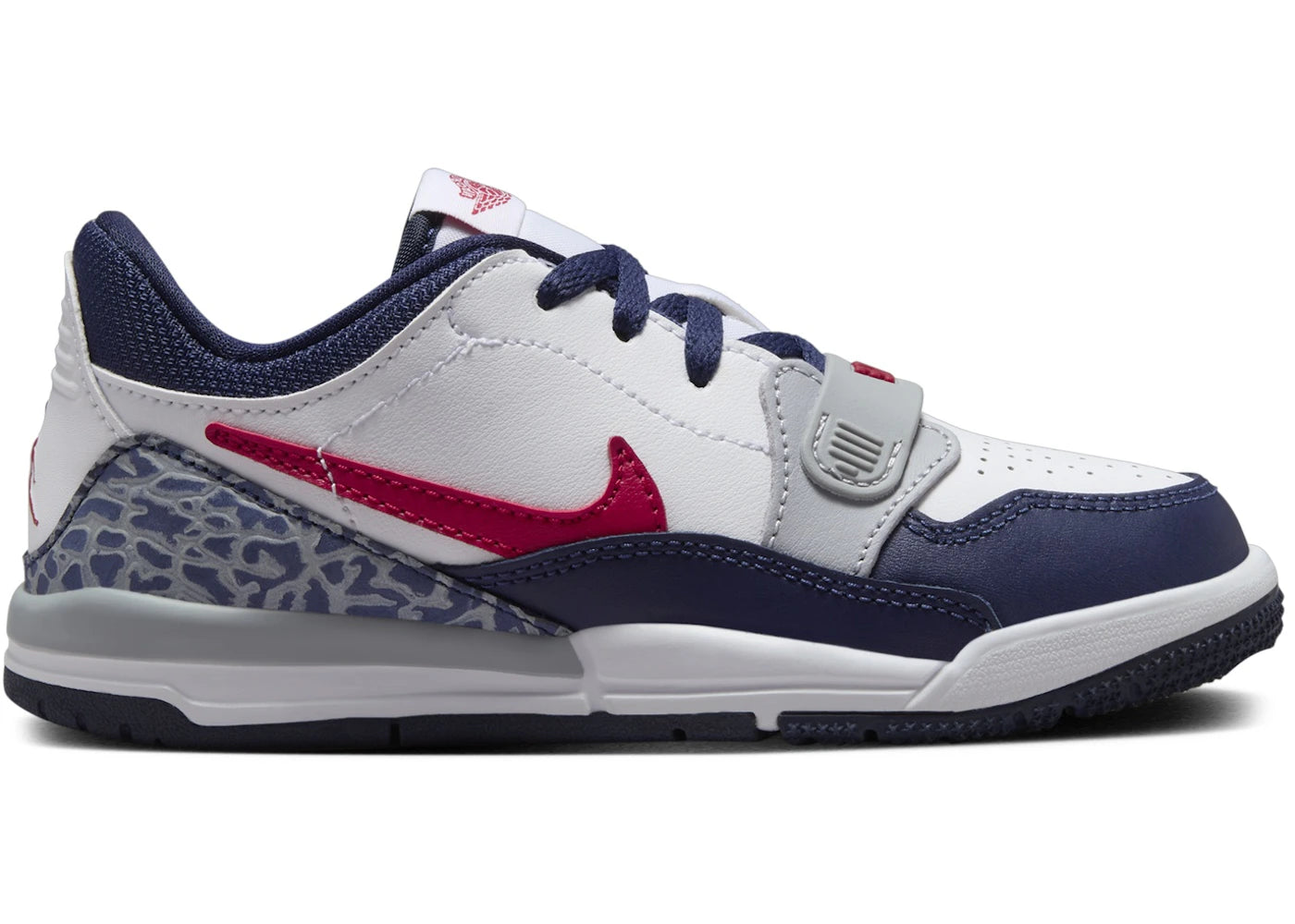 Jordan Legacy 312 Low White Midnight Navy Wolf Grey Varsity Red (PS)