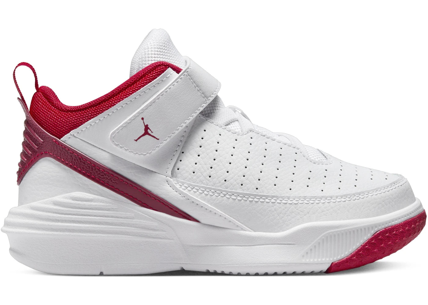 Jordan Max Aura 5 White Black Gym Red (PS)