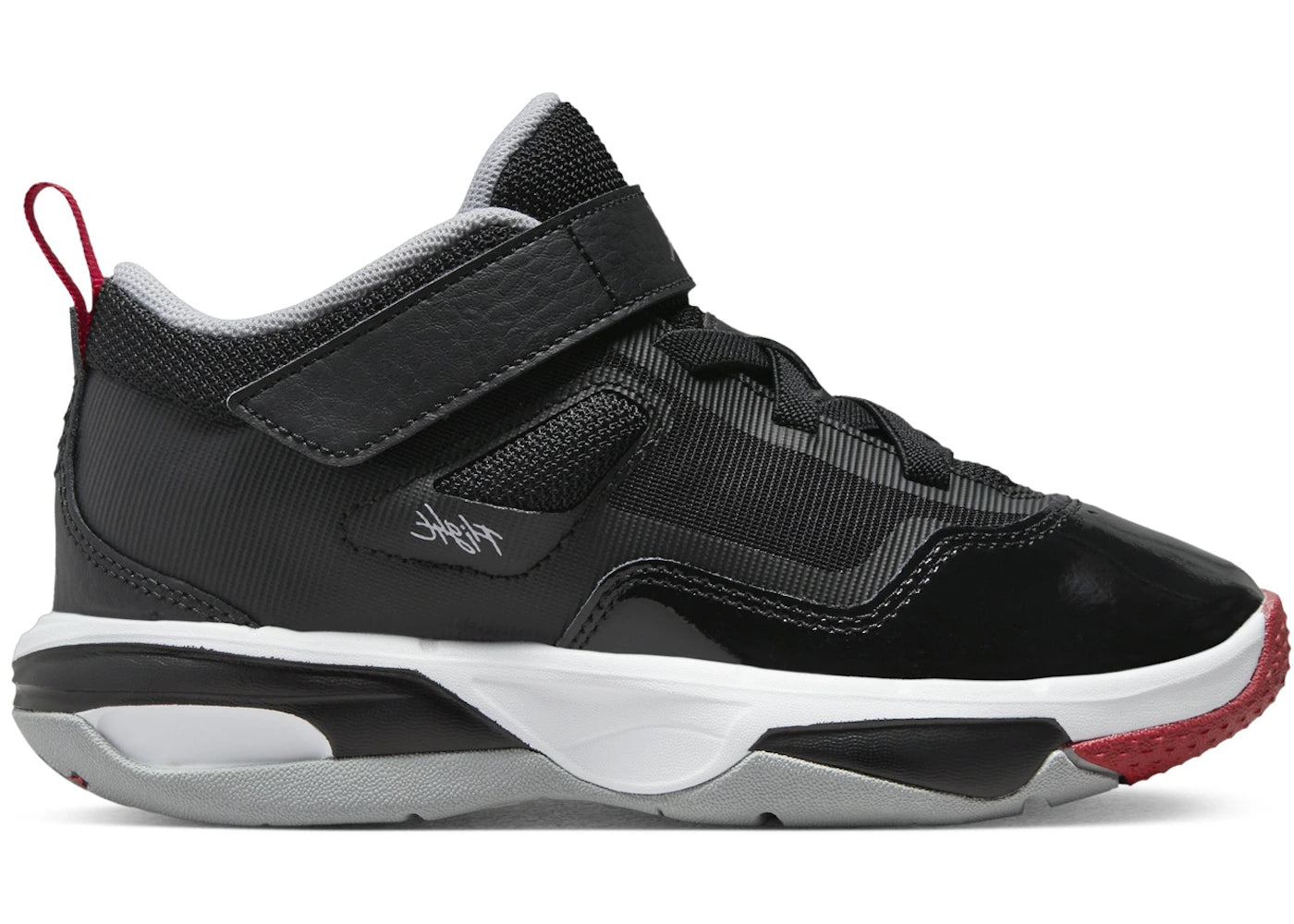 Jordan Stay Loyal 3 Black White Wolf Grey Varsity Red (PS)