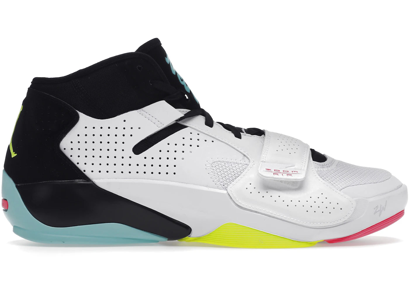 Jordan Zion 2 White Volt Dynamic Turquoise