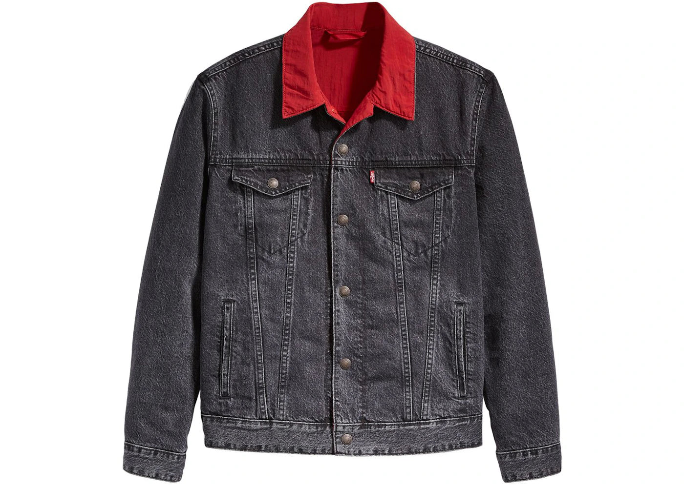 Jordan Reversible Trucker Jacket Black/Red