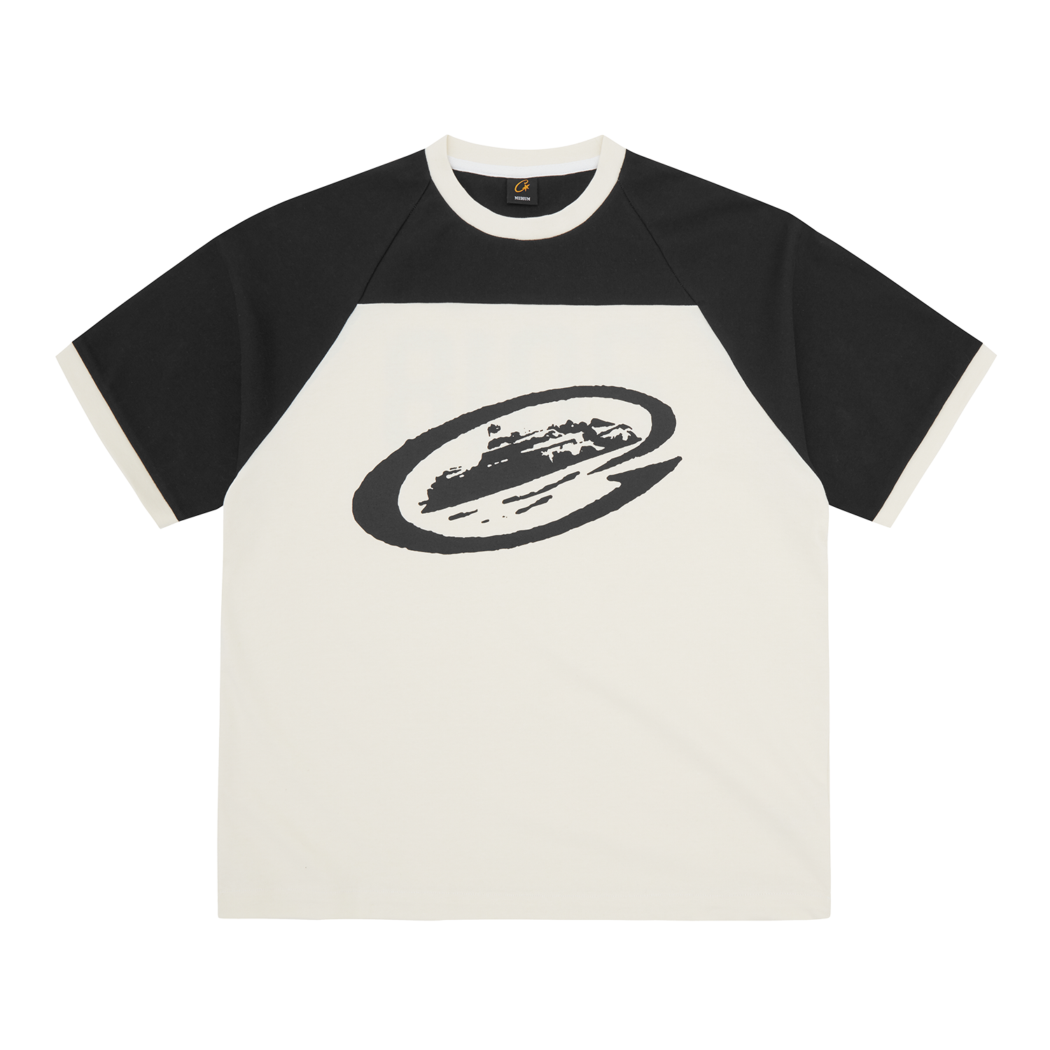 Corteiz Alcatraz Wrap Around Raglan Tee Off White/Black