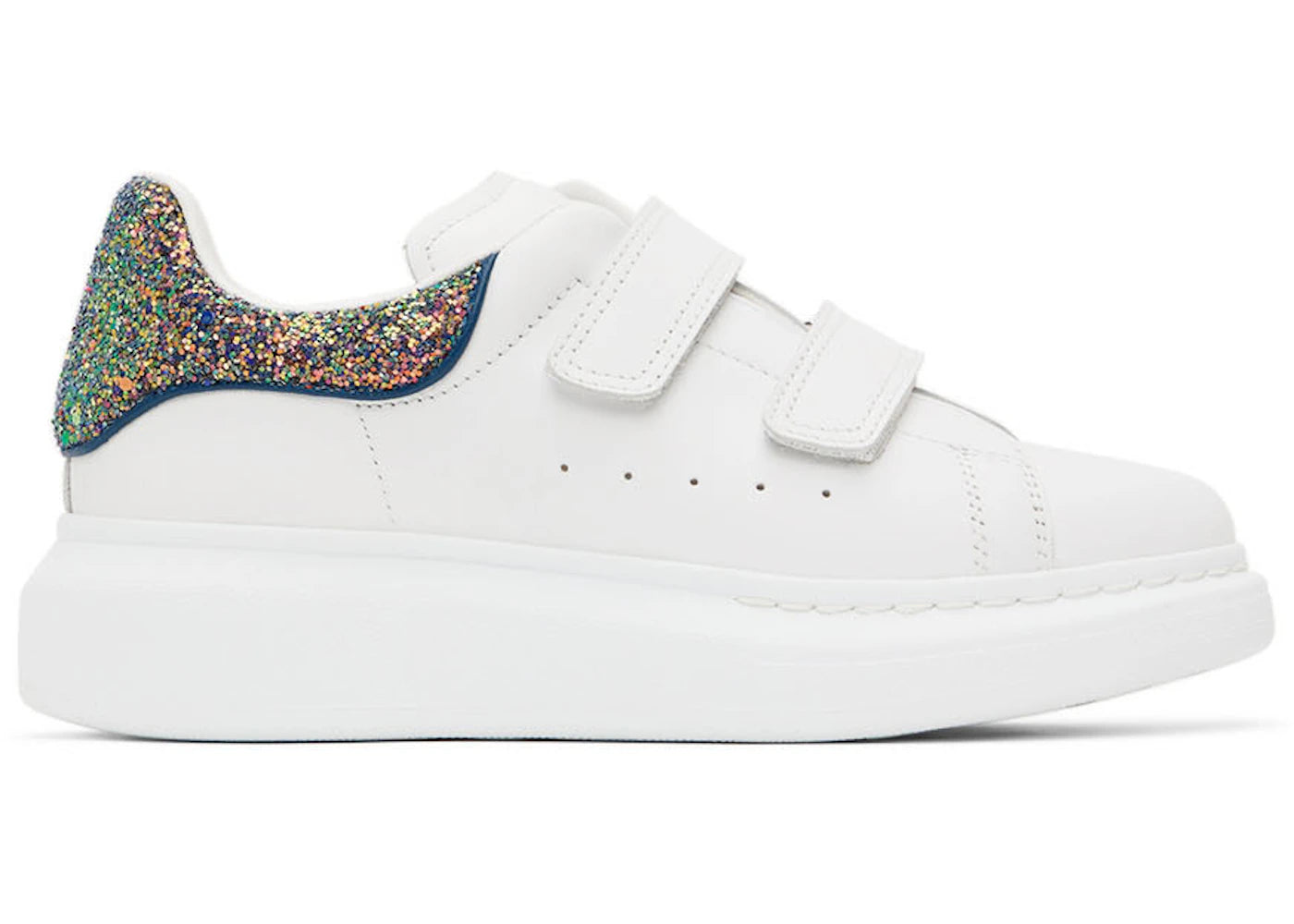 Alexander McQueen Oversized Velcro Sneaker White Disco (Kids)