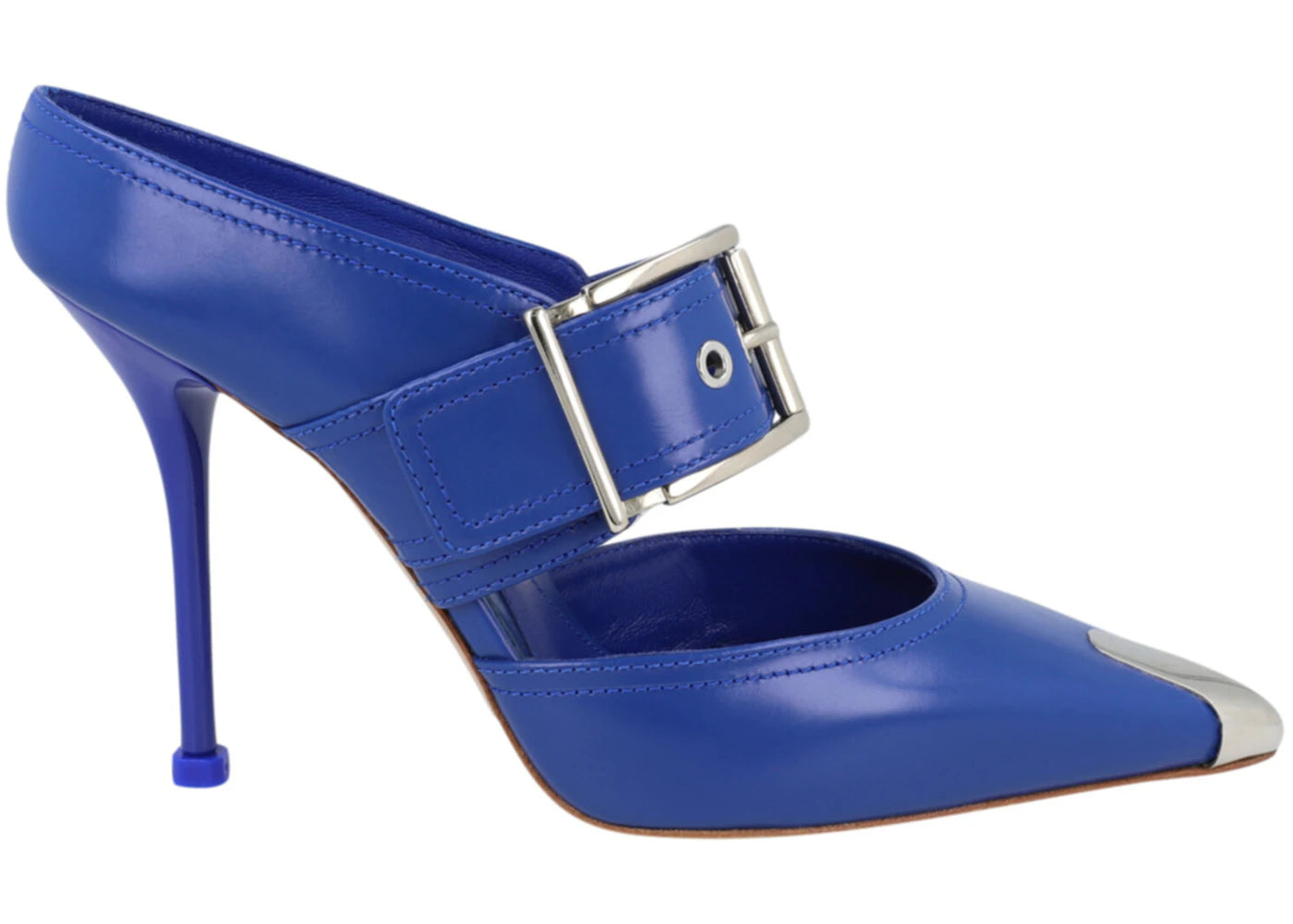 Alexander McQueen Punkle Buckle Mules Electric Blue (Women's)