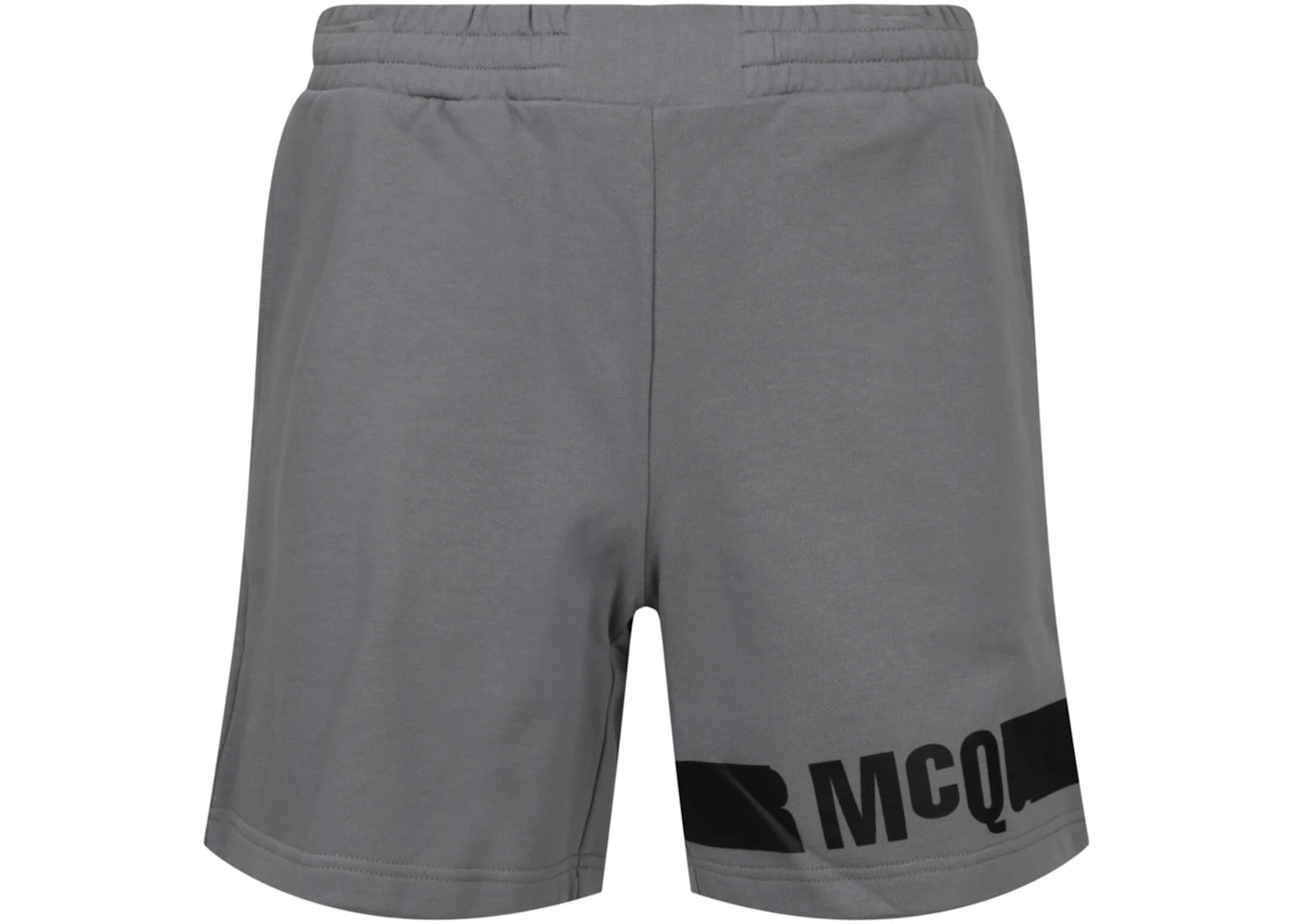Alexander McQueen Redacted Logo Sweatshorts Silver