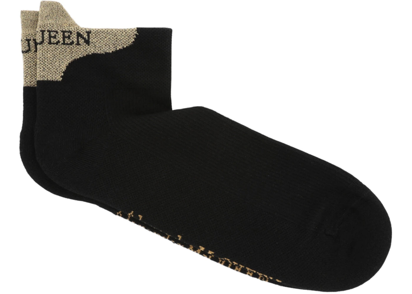 Alexander McQueen Signature Knit Socks Black Gold
