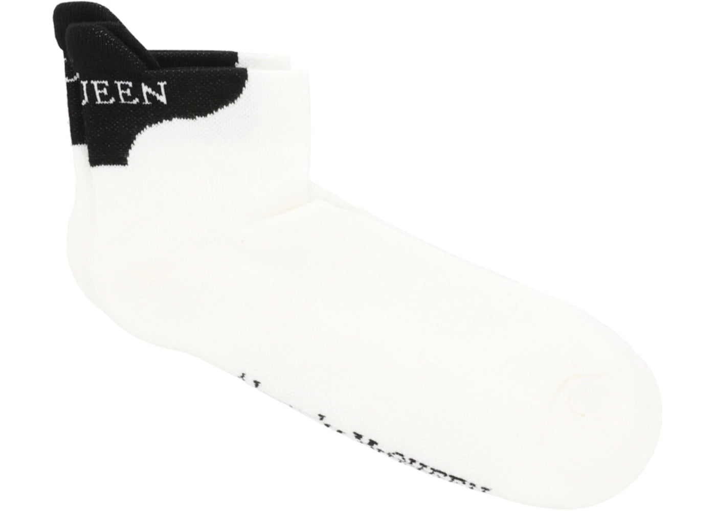Alexander McQueen Signature Knit Socks White Black