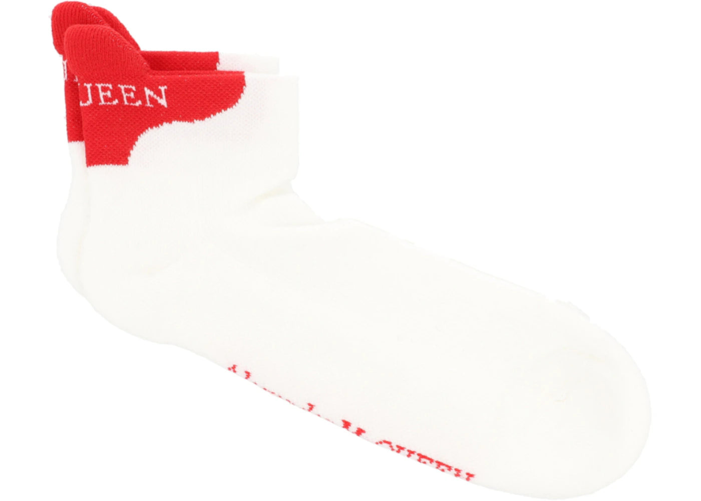 Alexander McQueen Signature Knit Socks White Red