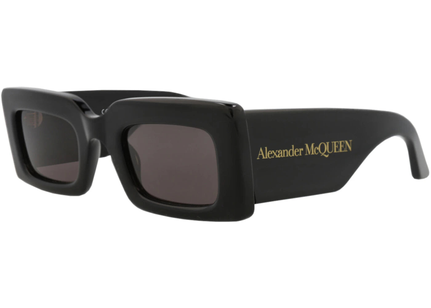 Alexander McQueen Square-Frame Recycled Acetate Sunglasses Black Black Grey (AM0433S-30014631-001)