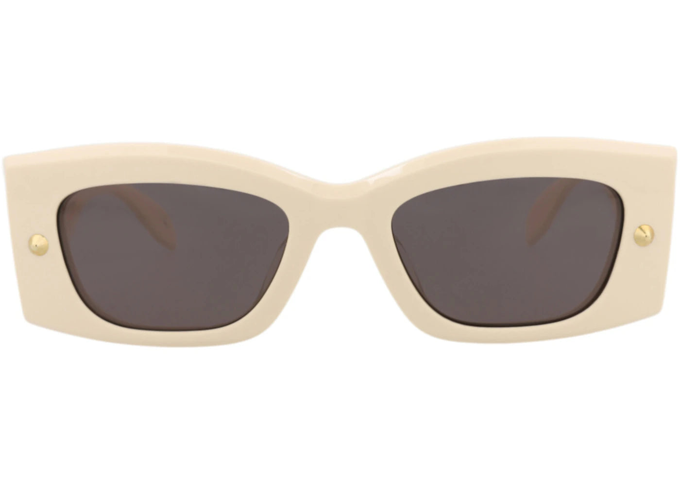 Alexander McQueen Square-Frame Recycled Acetate Sunglasses Ivory Ivory Grey (AM0426S-30014623-005)