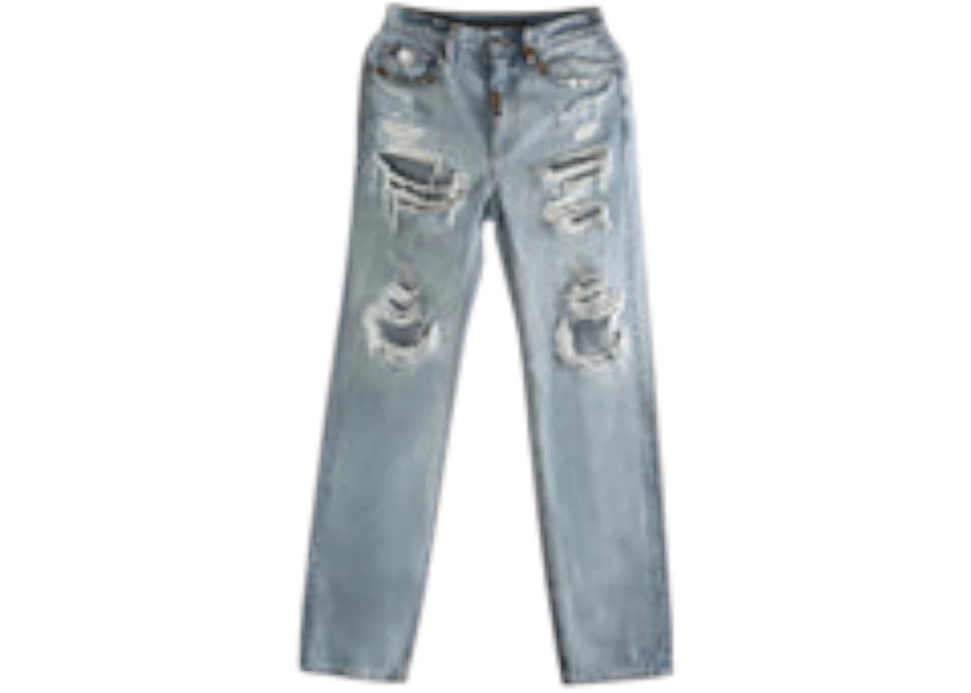 Alexander Wang Hardware Distressed Ez Mid Rise Jean Light Powder Blue