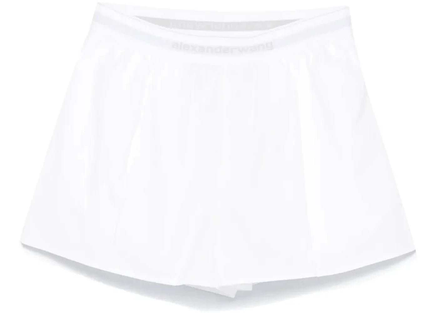 Alexander Wang Logo Elastic Shorts White