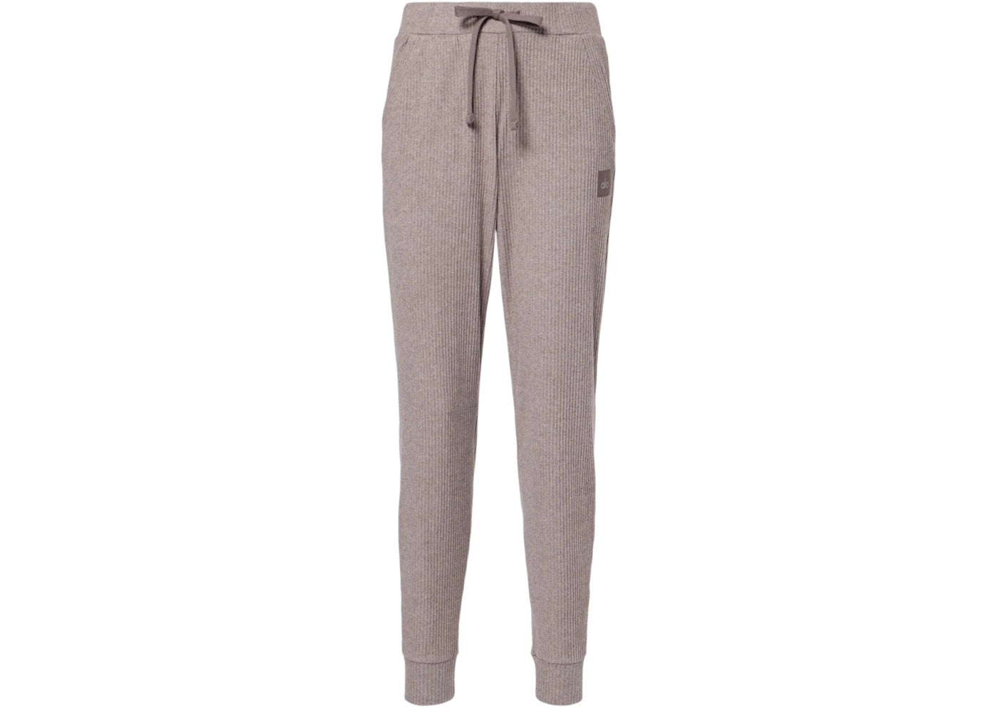 Alo Yoga Muse Ribbed-Knit Sweatpants Raisinette Heather