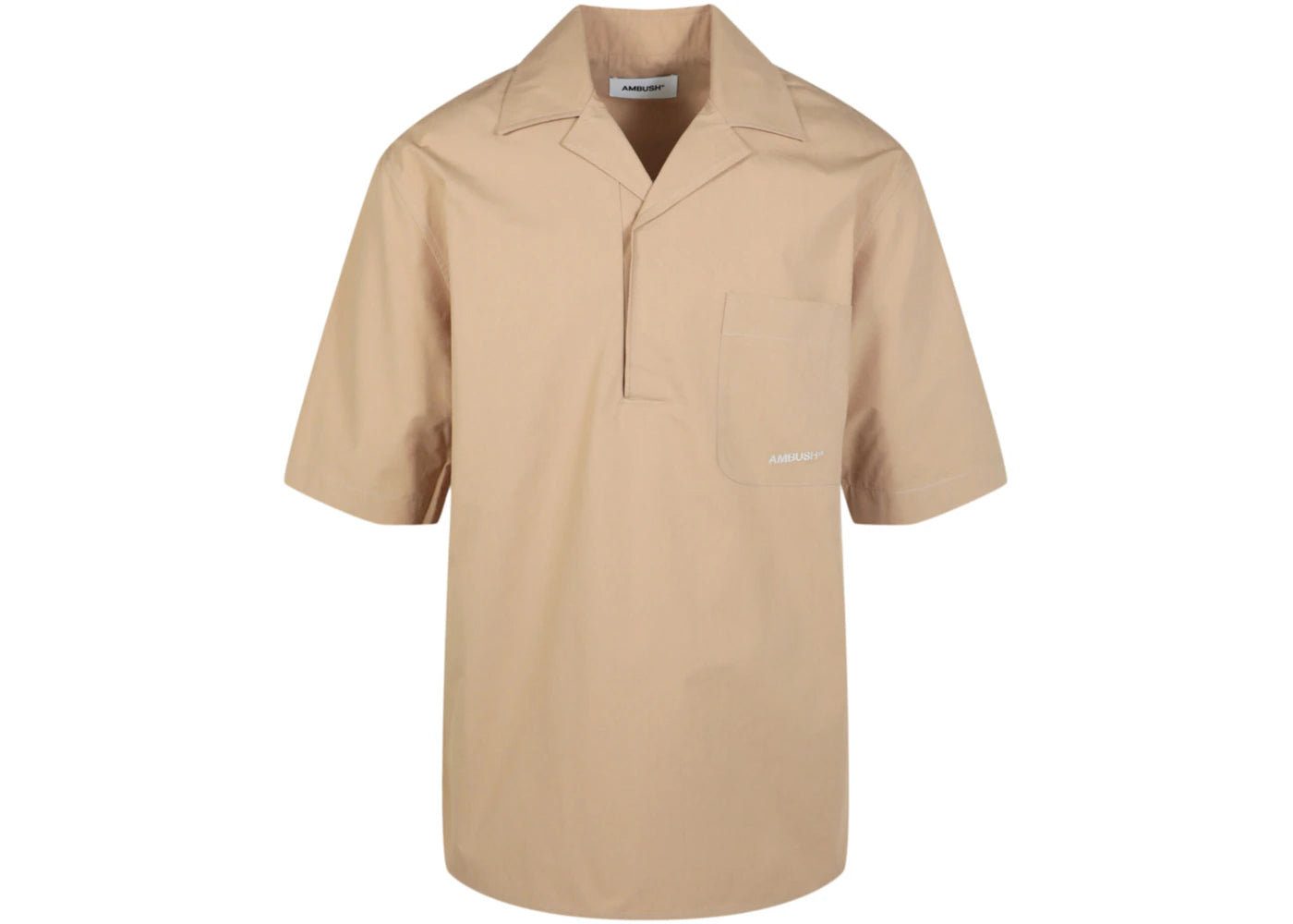Ambush Logo Collared Shirt Beige