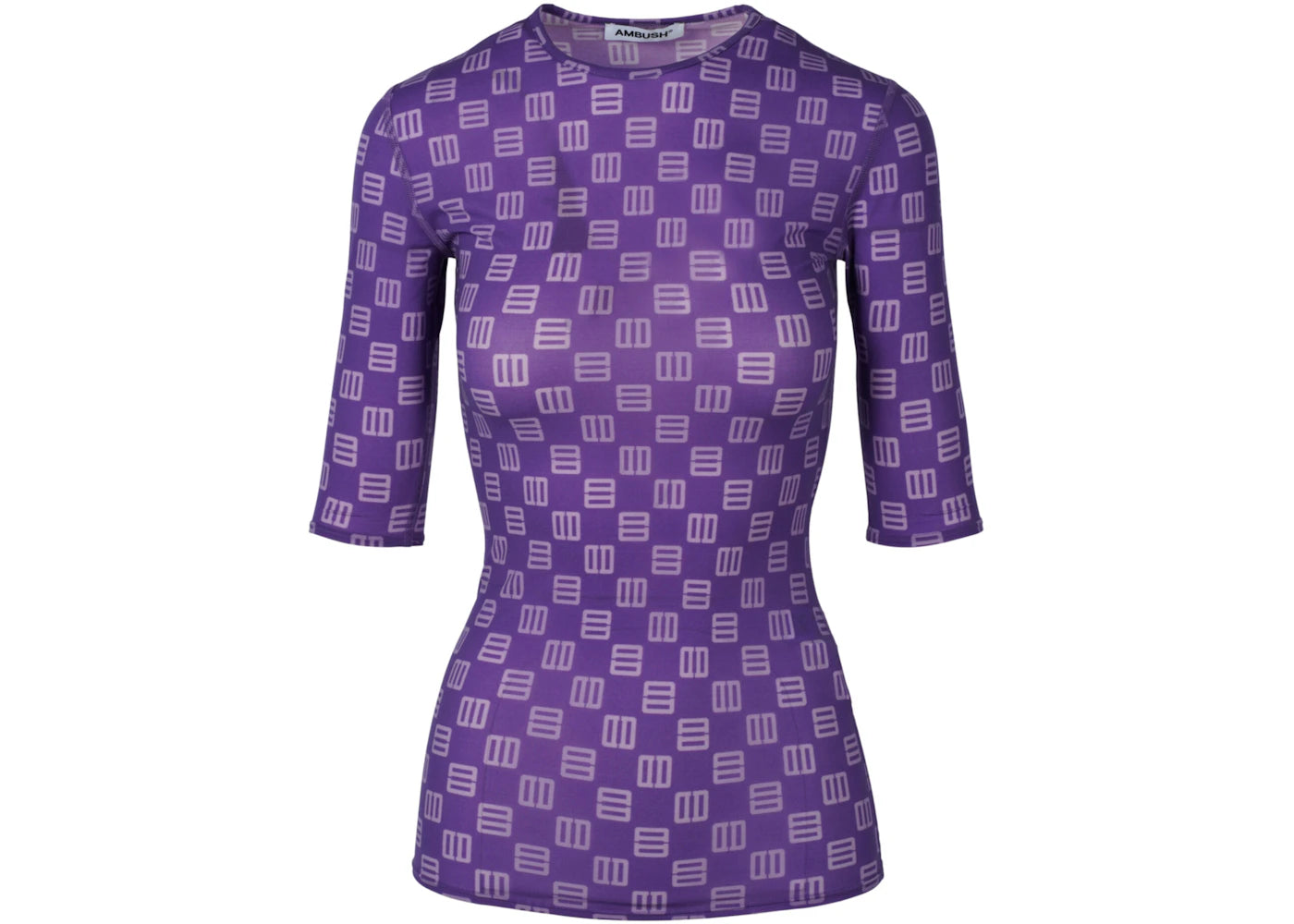 Ambush Monogram Fitted T-shirt Purple