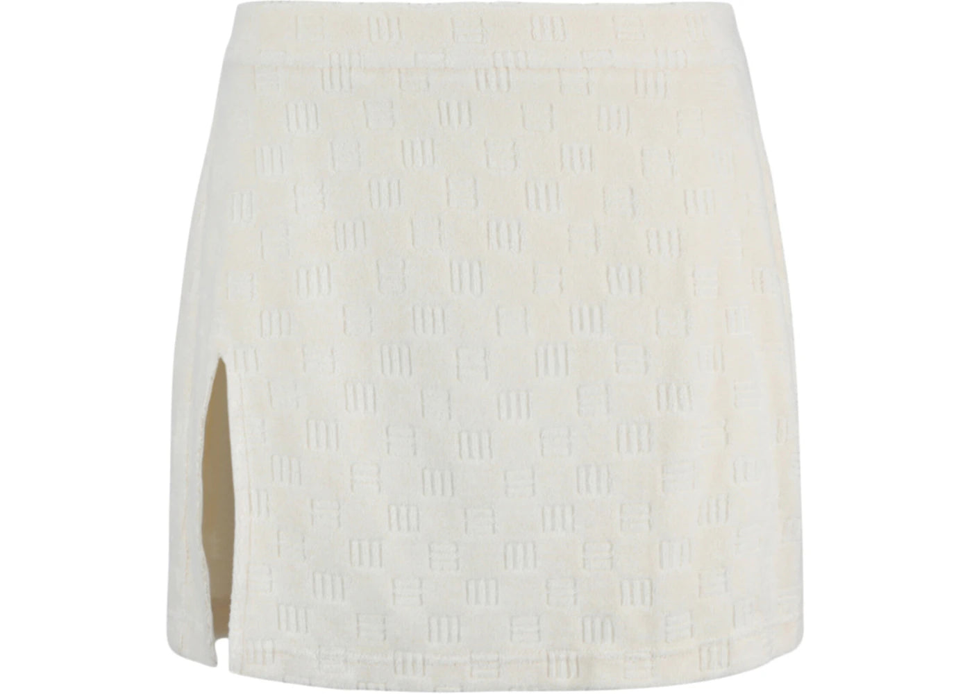 Ambush Monogrammed Terry Cloth Skirt White