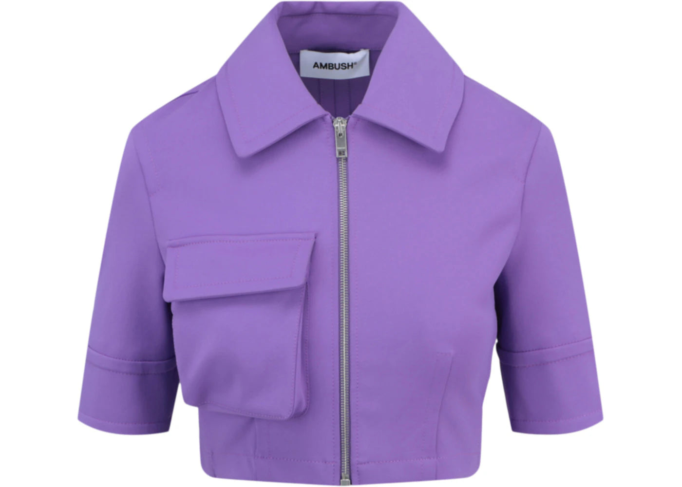 Ambush Zip-Up Cropped Top Purple