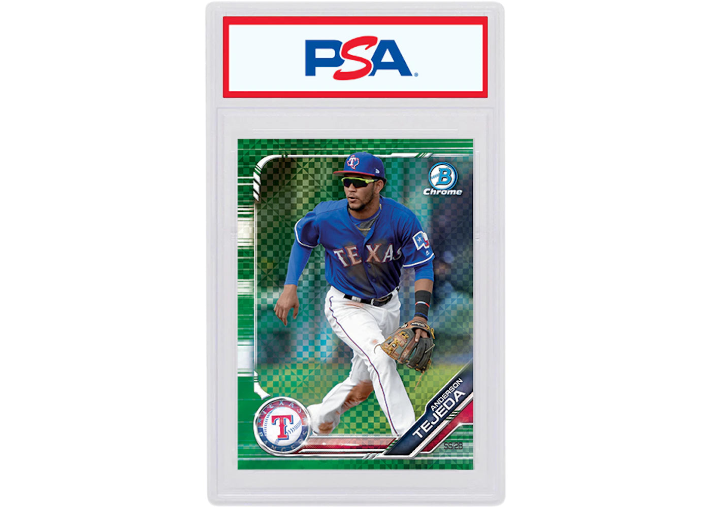 Anderson Tejeda 2019 Bowman Chrome X Green X-Fractor /31 BCP-193 (PSA or BGS Graded)