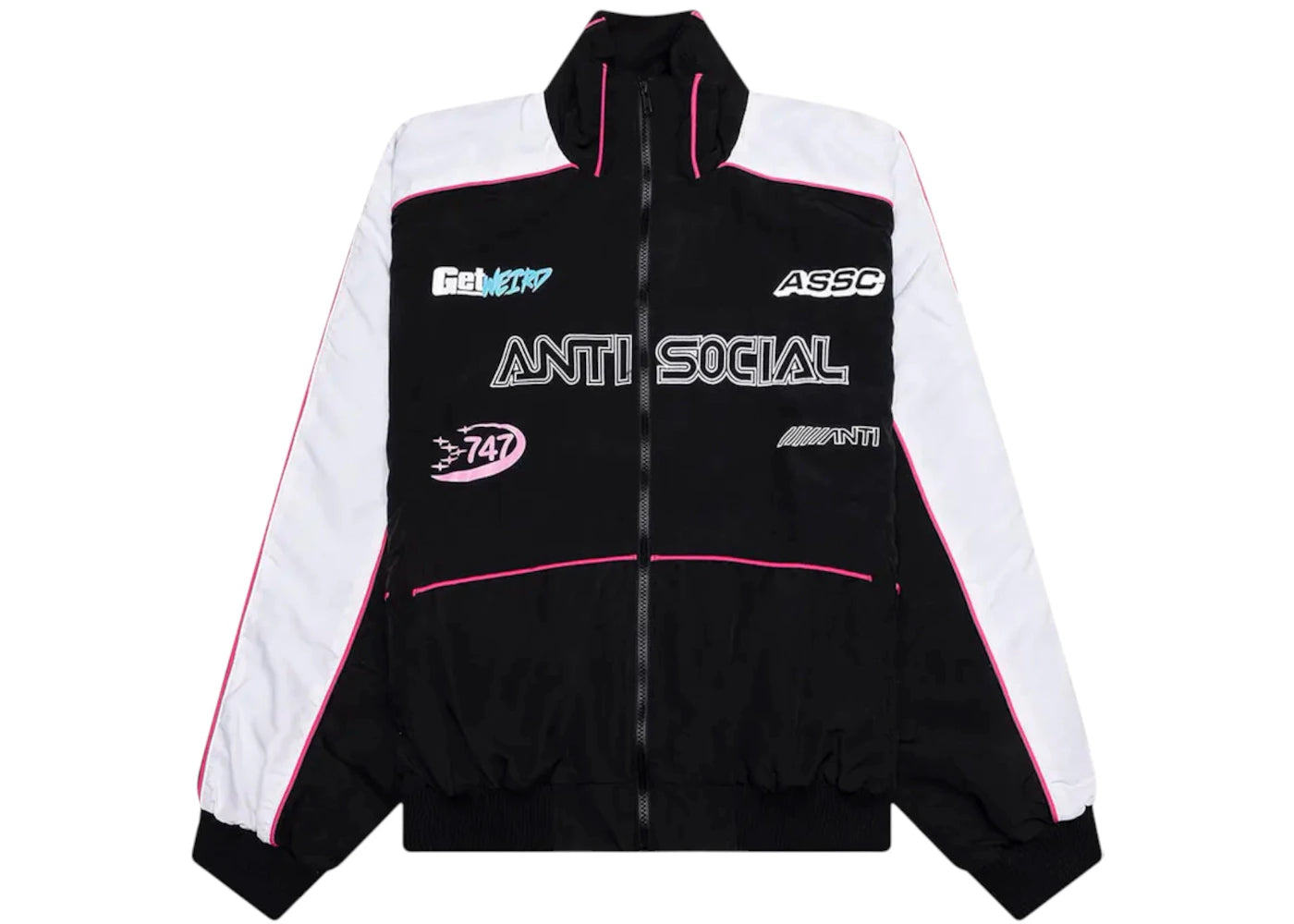 Anti Social Social Club Racing Track Jacket Black
