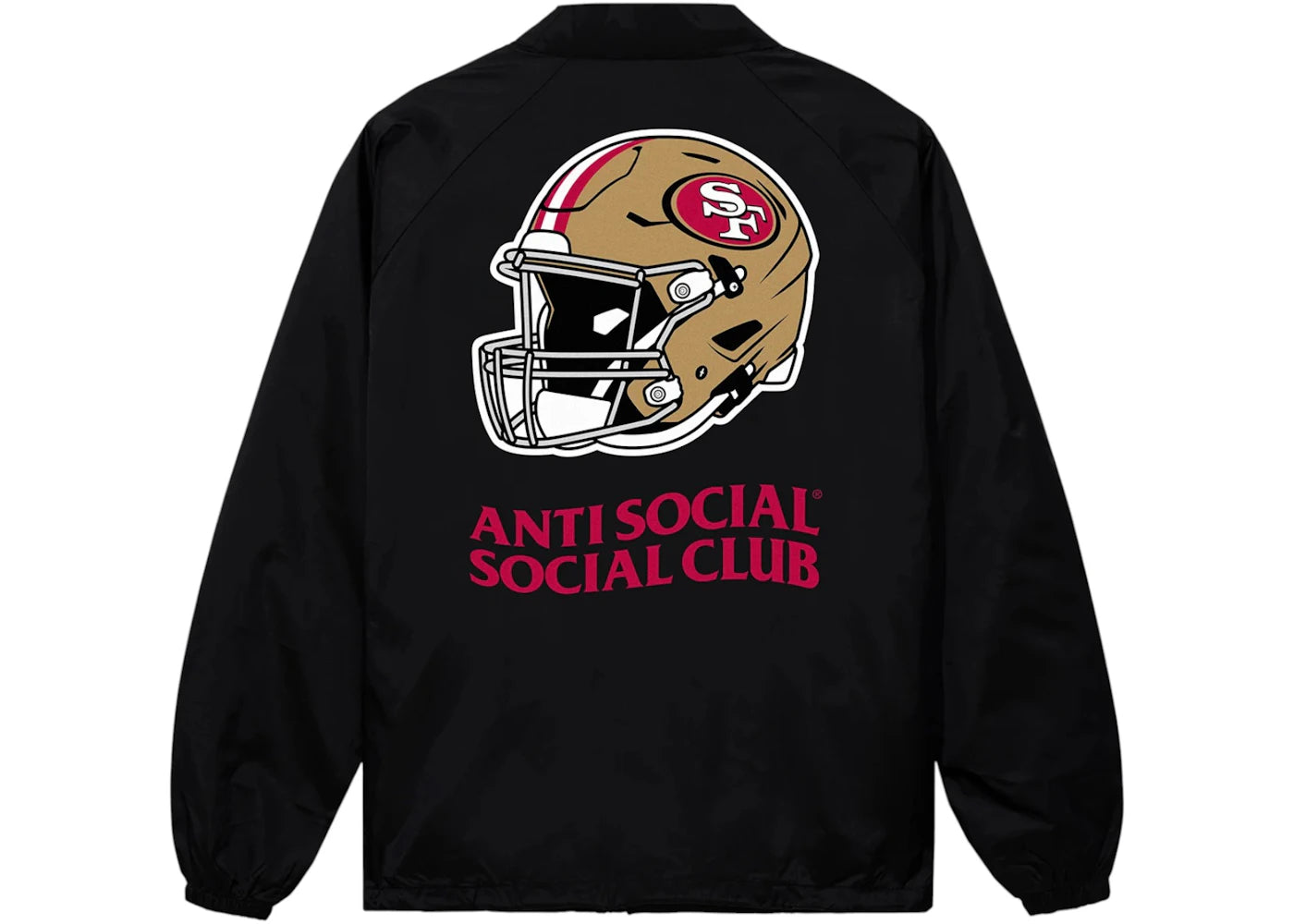 Anti Social Social Club x San Francisco 49ers Impact Coach Jacket Black