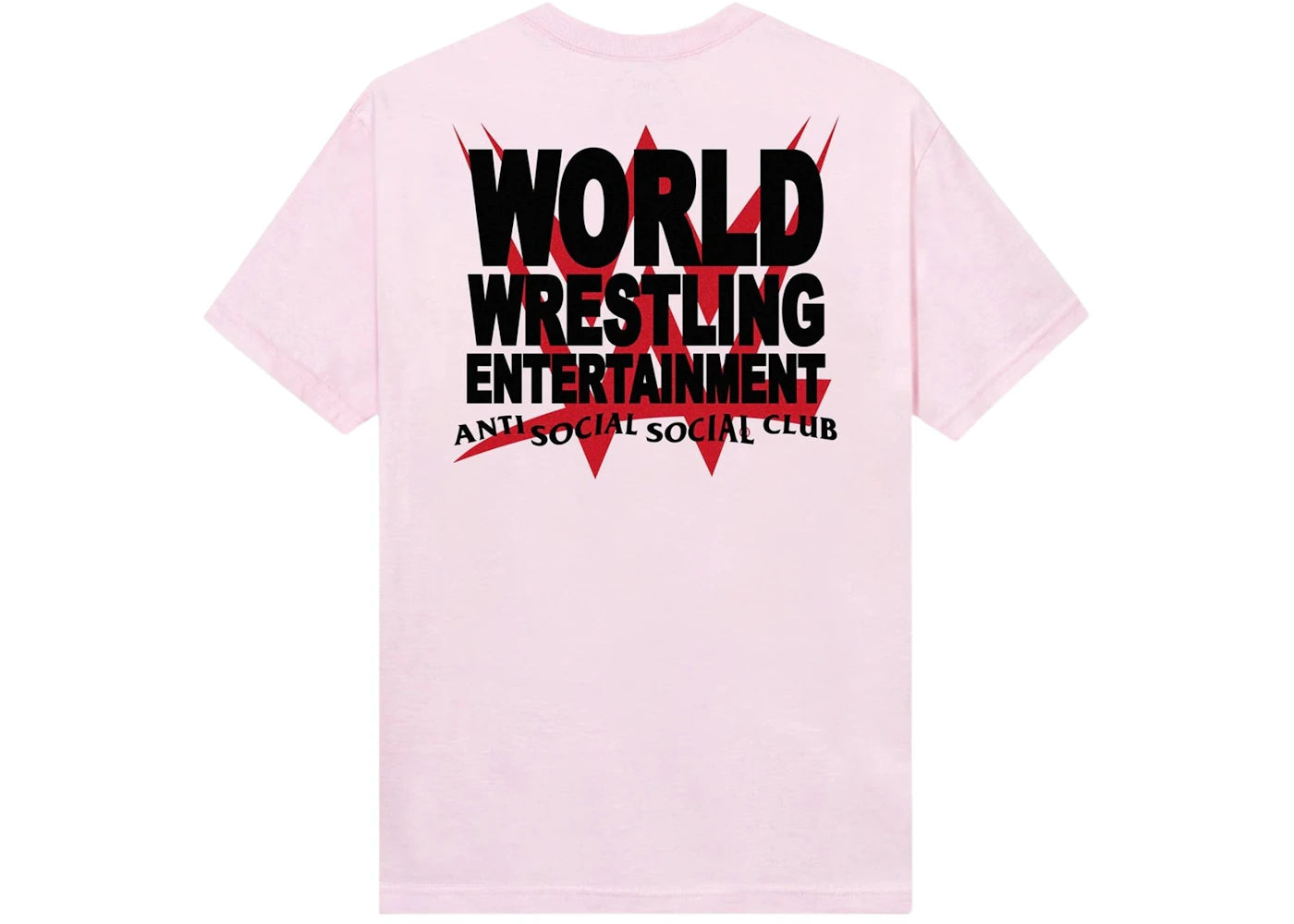 Anti Social Social Club x WWE Championship Belt Tee Pale Pink