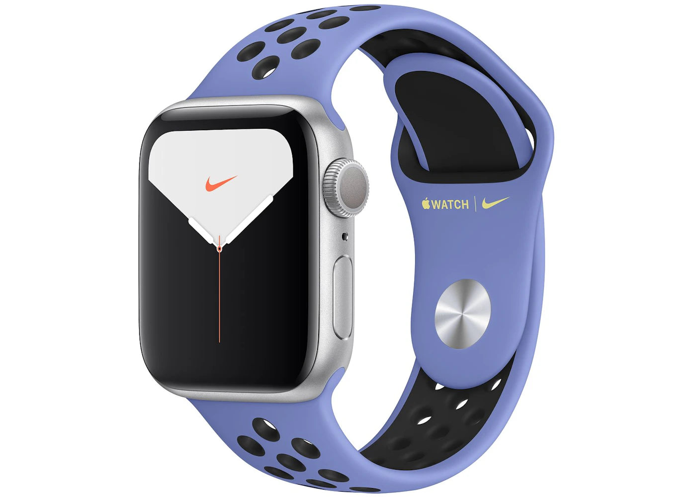 Apple Watch Nike Series 5 GPS 40mm Silver Aluminum with Royal Pulse Black Band A2092
