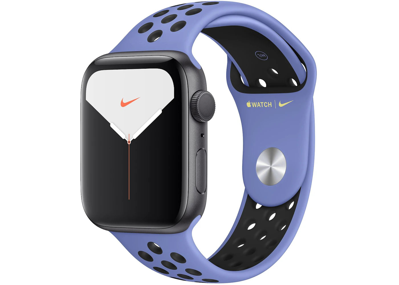 Apple Watch Nike Series 5 GPS 44mm Space Gray Aluminum with Royal Pulse Black Band A2093
