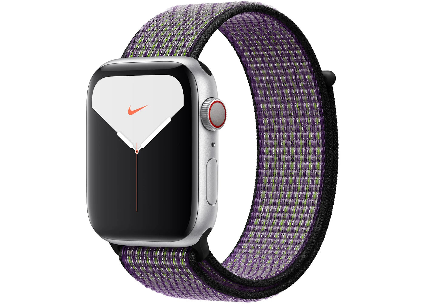 Apple Watch Nike Series 5 GPS + Cellular 44mm Silver Aluminum with Desert Sand Volt Loop A2095