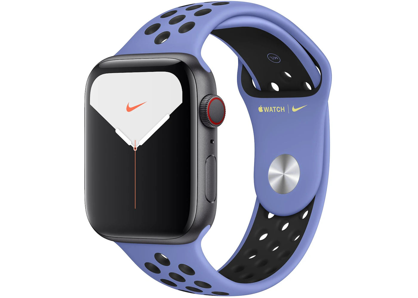 Apple Watch Nike Series 5 GPS + Cellular 44mm Space Gray Aluminum with Royal Pulse Black Band A2095