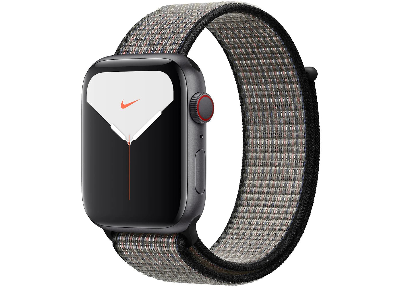 Apple Watch Nike Series 5 GPS + Cellular 44mm Space Gray Aluminum with Royal Pulse Lava Glow Loop A2095