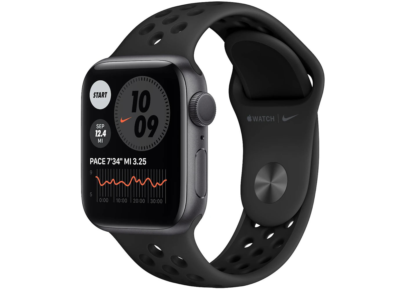 Apple Watch Nike Series 6 GPS 40mm Space Gray Aluminum with Anthracite Black Sport Band A2291
