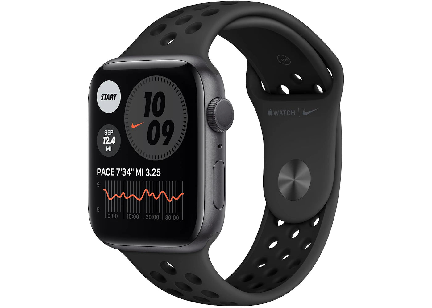 Apple Watch Nike Series 6 GPS 44mm Space Gray Aluminum with Anthracite Black Sport Band A2292