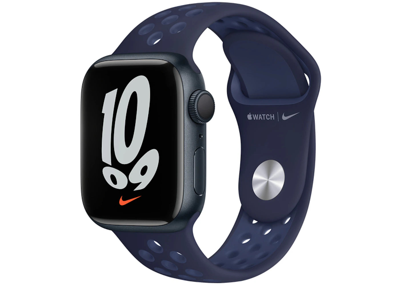 Apple Watch Nike Series 7 GPS 41mm Midnight Aluminum with Nike Navy Sport Band A2473