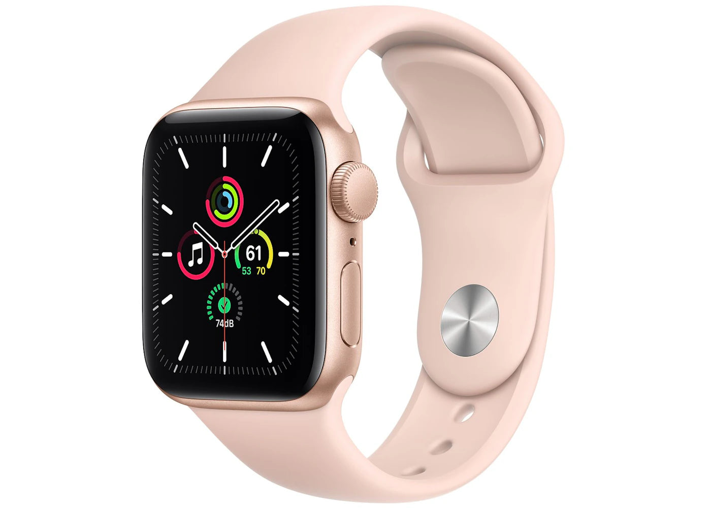 Apple Watch SE GPS 40mm Gold Aluminum with Pink Sand Sport Band A2351