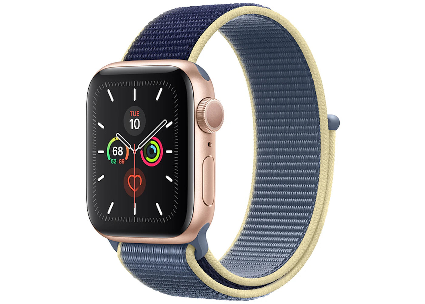 Apple Watch Series 5 GPS 40mm Gold Aluminum with Alaskan Blue Sport Loop A2092
