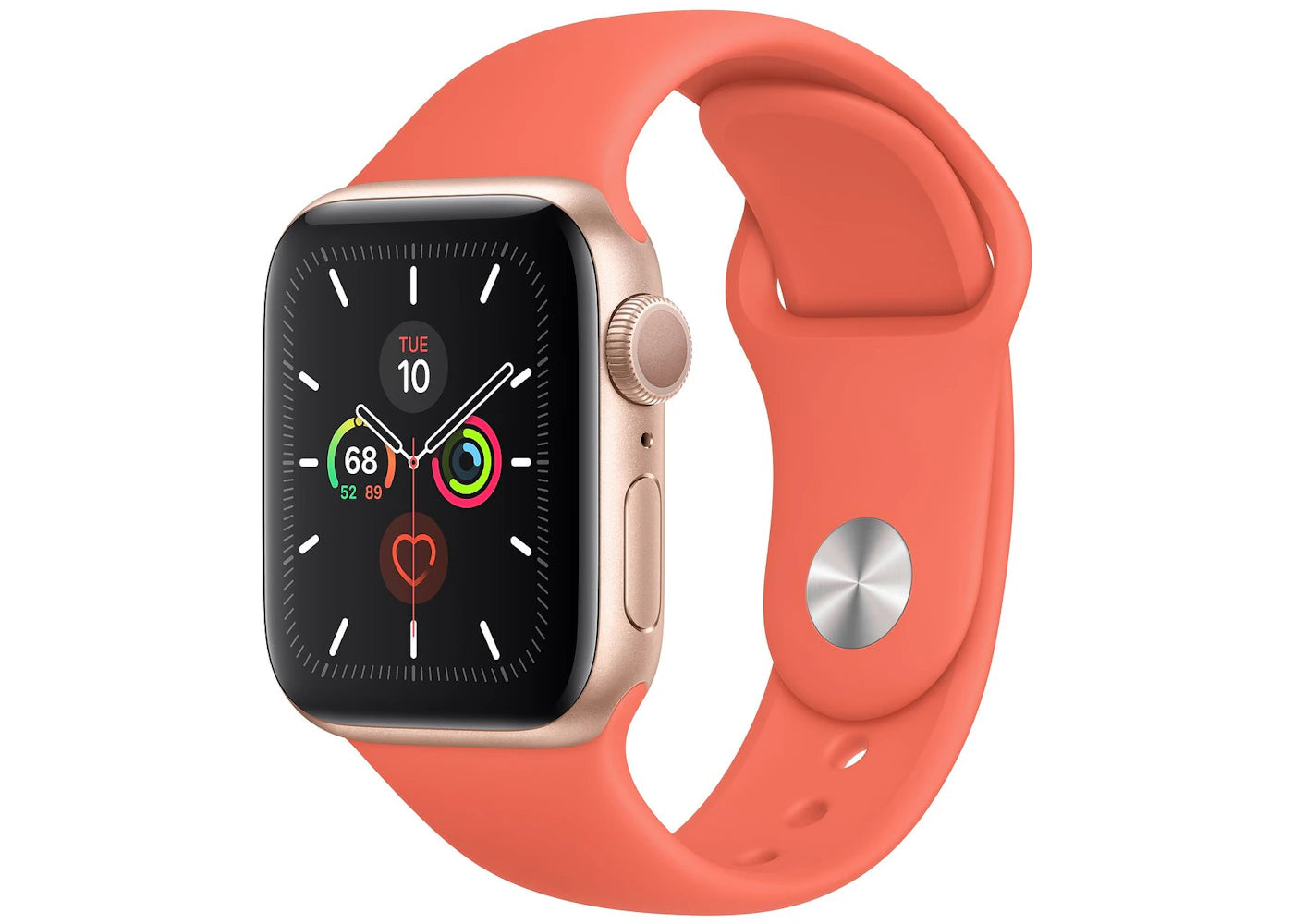 Apple Watch Series 5 GPS 40mm Gold Aluminum with Clementine Sport Band A2092